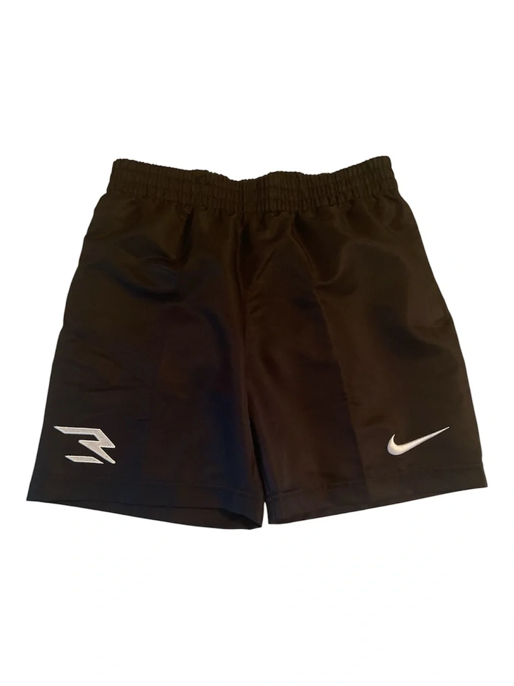 Nike Black Kids Athletic Shorts with White Logos